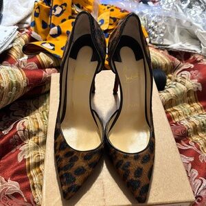 Christian Louboutin IRIZA 100 PONY DARK LEO/KID